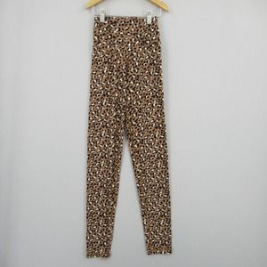 Aerie Small LONG Crossover Leopard Leggings High Waisted 7/8 Length